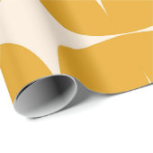 Mitte des Jahrhunderts moderne beige Sternenexplos Geschenkpapier (Rolleneckpunkt)