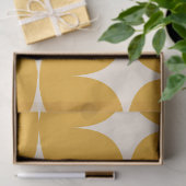 Mitte des Jahrhunderts moderne beige Sternenexplos Seidenpapier (Geschenk)