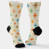 Mitte des Jahrhunderts moderne farbenfrohe atomare Socken (Gewinkelt)