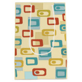 Mitte des Jahrhunderts Moderne fröhliche Geo Pod M Mittlere Geschenktüte (Rückseite)