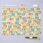 Mitte des Jahrhunderts Moderne fröhliche Geo Pod M Seidenpapier (Handwerk)