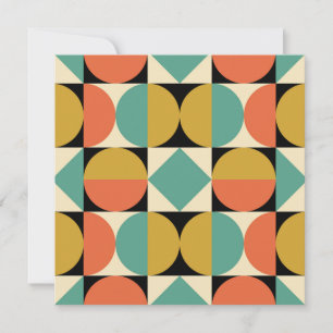 Mitte des Jahrhunderts Moderne Geometrische Abstra Einladung