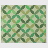 Mitte des Jahrhunderts Moderne Geometrische Grüne Geschenkpapier (Flach)
