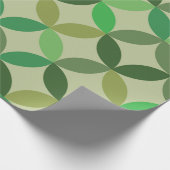 Mitte des Jahrhunderts Moderne Geometrische Grüne Geschenkpapier (Ecke)