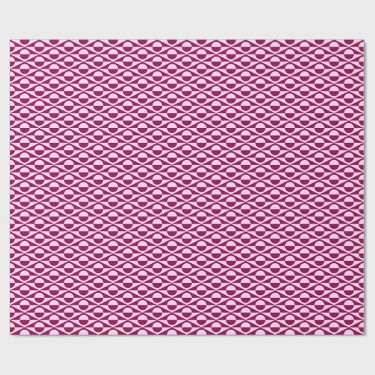Mitte des Jahrhunderts Moderne geometrische, rosa Geschenkpapier (Flach)