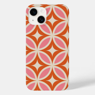 Mitte des Jahrhunderts Moderne geometrische rosa o Case-Mate iPhone 14 Hülle