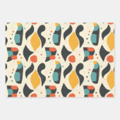 Mitte des Jahrhunderts Moderne  Geschenkpapier Set (Vorderseite)