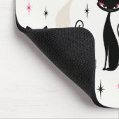 Mitte des Jahrhunderts Moderne Katzenmauspad Retro Mousepad (Ecke)