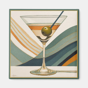 Mitte des Jahrhunderts Moderne Martini Cocktail St Magnet