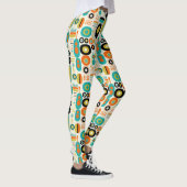 Mitte des Jahrhunderts Moderne Muster Farbige Retr Leggings (Rechts)