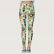 Mitte des Jahrhunderts Moderne Muster Farbige Retr