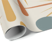 Mitte des Jahrhunderts moderne Sternenexplosion At Geschenkpapier (Rolleneckpunkt)