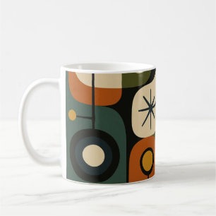 Mitte des Jahrhunderts Moderne Sternenexplosion Mu Kaffeetasse