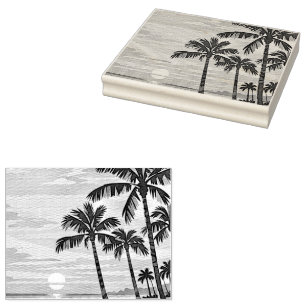 Mitte des Jahrhunderts moderne Strand Hawaii Sonne Gummistempel