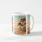 Mitte des Jahrhunderts moderne Strand Hawaii Sonne Kaffeetasse (VorderseiteRechts)