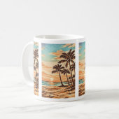 Mitte des Jahrhunderts moderne Strand Hawaii Sonne Kaffeetasse (Vorderseite Links)