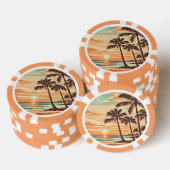 Mitte des Jahrhunderts moderne Strand Hawaii Sonne Pokerchips (Stapel)