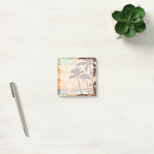 Mitte des Jahrhunderts moderne Strand Hawaii Sonne Post-it Klebezettel