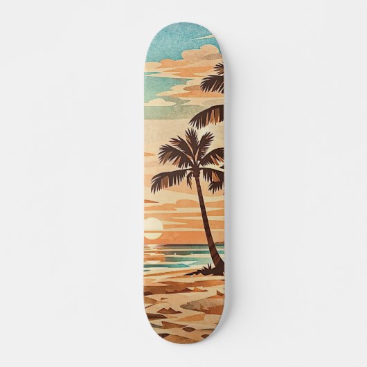 Mitte des Jahrhunderts moderne Strand Hawaii Sonne Skateboard (Vorne)