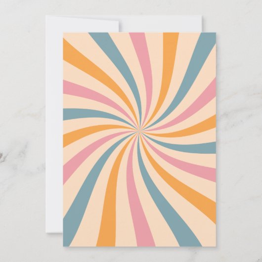 Mitte des Jahrhunderts Moderne Vintage 1950er Baby Einladung (Rückseite)