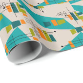 Mitte des Jahrhunderts modernes abstraktes #55 Geschenkpapier (Rolleneckpunkt)