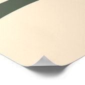 Mitte des Jahrhunderts Modernes Abstraktes Grün, O Poster (Ecke)