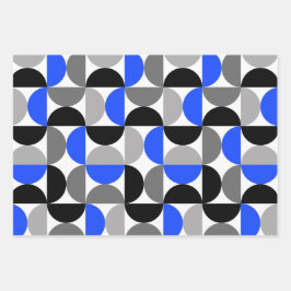 Mitte des Jahrhunderts Modernes Abstraktes Muster  Geschenkpapier Set