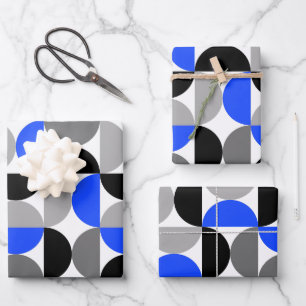 Mitte des Jahrhunderts Modernes Abstraktes Muster  Geschenkpapier Set