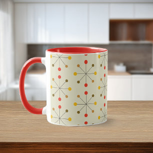 Mitte des Jahrhunderts, modernes abstraktes Muster Tasse