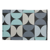 Mitte des Jahrhunderts Modernes Blau und Grau Kissenbezug (Rückseite)