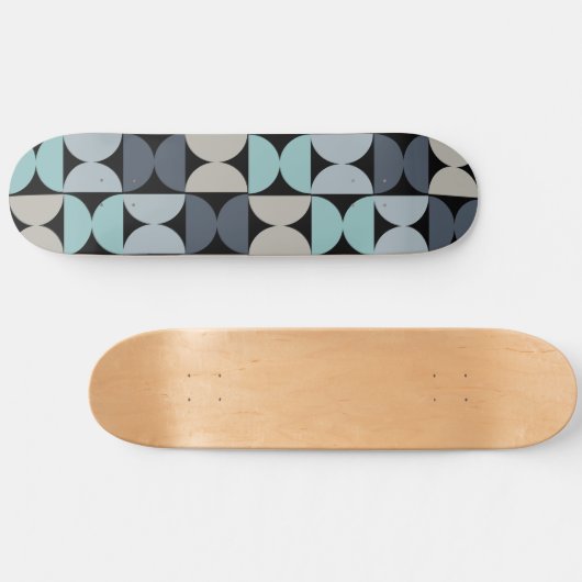 Mitte des Jahrhunderts Modernes Blau und Grau Skateboard (Horizontal)