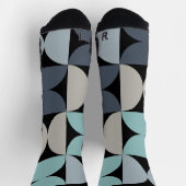 Mitte des Jahrhunderts Modernes Blau und Grau Socken (Oben)