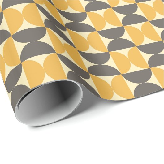 Mitte des Jahrhunderts modernes Brown u. Geschenkpapier (Rolleneckpunkt)