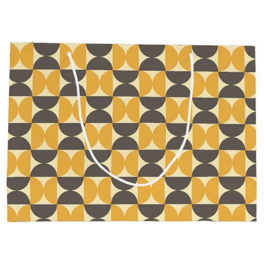 Mitte des Jahrhunderts modernes Brown u. Große Geschenktüte (Rückseite)