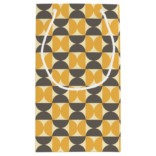 Mitte des Jahrhunderts modernes Brown u. Kleine Geschenktüte (Rückseite)