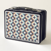 Mitte des Jahrhunderts modernes Brown u. Metall Brotdose (Rückseite)