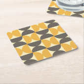 Mitte des Jahrhunderts modernes Brown u. Rechteckiger Pappuntersetzer (angewinkelt)