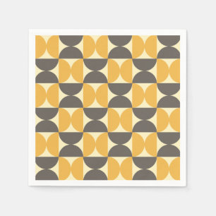 Mitte des Jahrhunderts modernes Brown u. Serviette