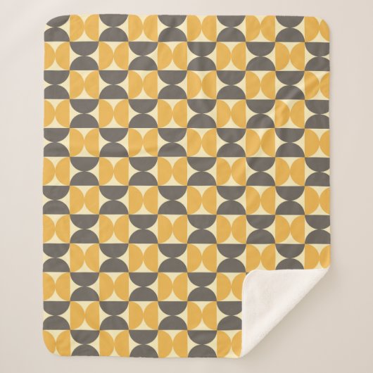 Mitte des Jahrhunderts modernes Brown u. Sherpadecke (Vorderseite)