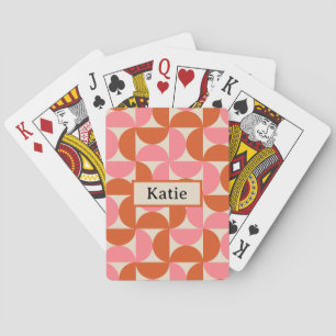Mitte des Jahrhunderts, modernes geometrisches Mus Spielkarten