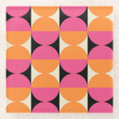 Mitte des Jahrhunderts modernes geometrisches Must Glasuntersetzer (Vorderseite)