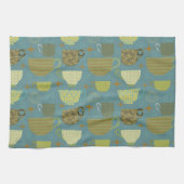 Mitte des Jahrhunderts Modernes, robustes blaues T Geschirrtuch (Horizontal)