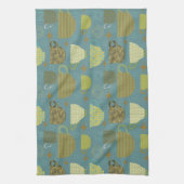 Mitte des Jahrhunderts Modernes, robustes blaues T Geschirrtuch (Vertikal)