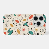 Mitte des Jahrhunderts, modernes Sternenmuster iPhone Hülle (Rückseite (Horizontal))