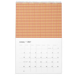 Mitte des Jahrhunderts modernes Wiederholungsmuste Kalender