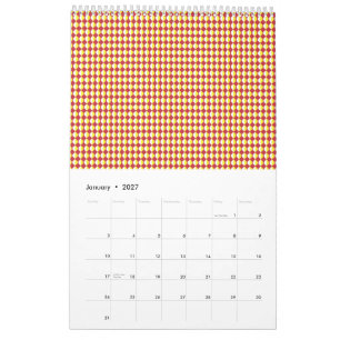 Mitte des Jahrhunderts modernes Wiederholungsmuste Kalender