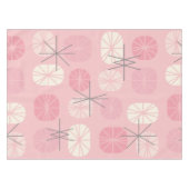 Mitte-des-Jahrhunderts Muster Oblongs Pink Vanilla Tischdecke (Vorderseite (Horizontal))