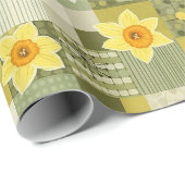 Mitte des Jahrhunderts Narzisse Blumenmuster (2) Geschenkpapier (Rolleneckpunkt)