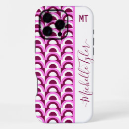 Mitte des Jahrhunderts Pink & Pflaume Geometrische iPhone 16 Pro Max Hülle