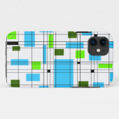 Mitte des Jahrhunderts Raster Case-Mate iPhone Hülle (Rückseite (Horizontal))